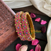 Kada Kundan Bangle -Pink Lavender Bangle-G4809